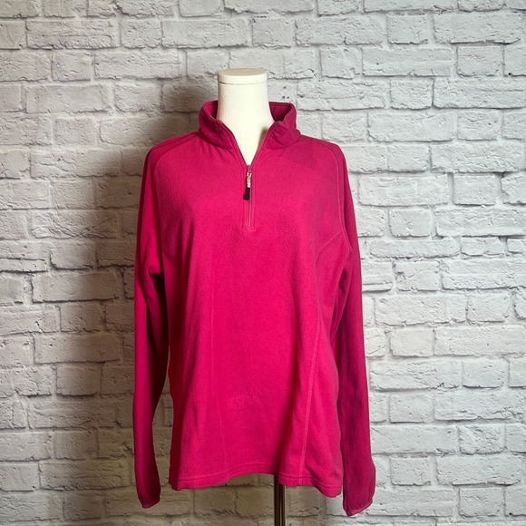 Magellan Outdoors Fuchsia Women's 1/4 Zip Fleece Pullover Size XL - Picture 1 of 6